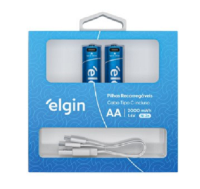 AA ELGIN RECARREGÁVEL COM CABO TIPO C