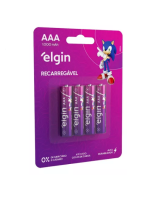 AAA ELGIN RECARREGÁVEL 1000mAh 4UNI